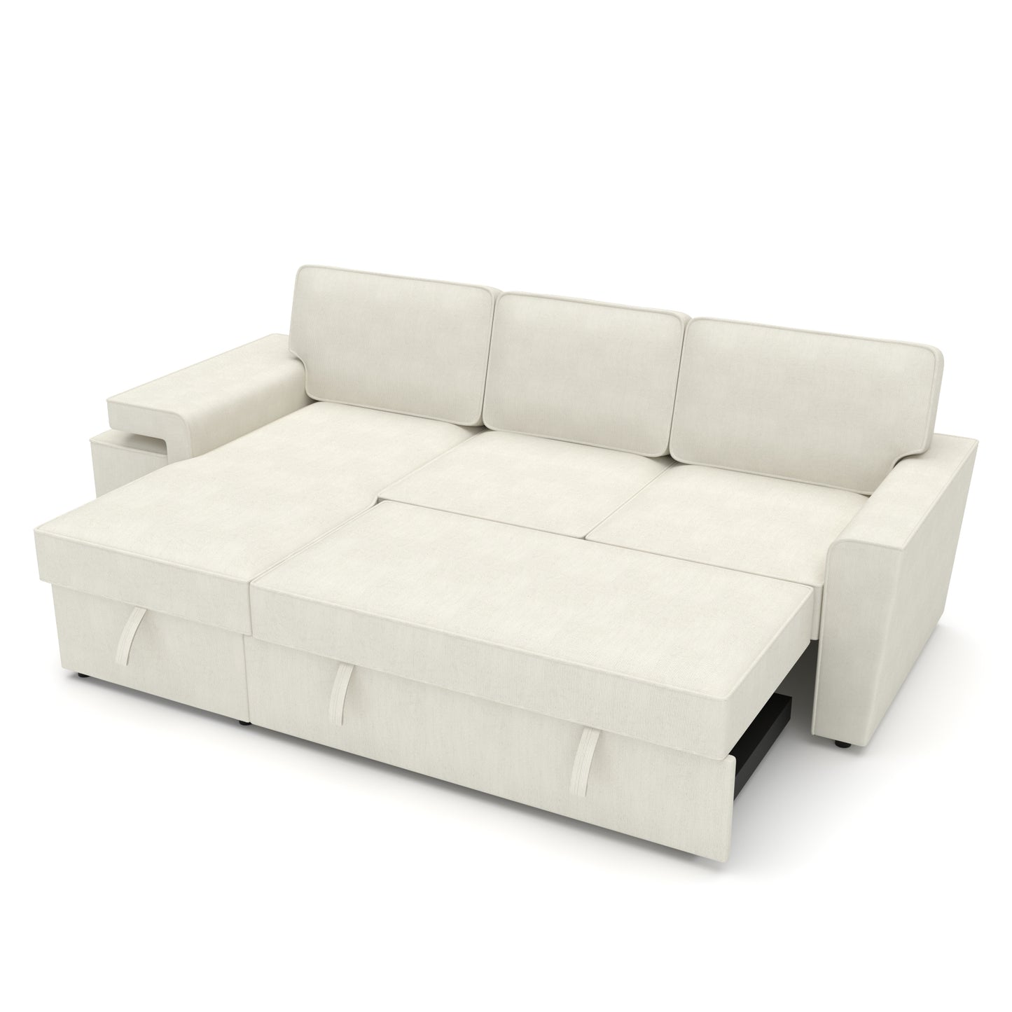 Corner sofa bed Everly DF-019CSB reversible - Cream