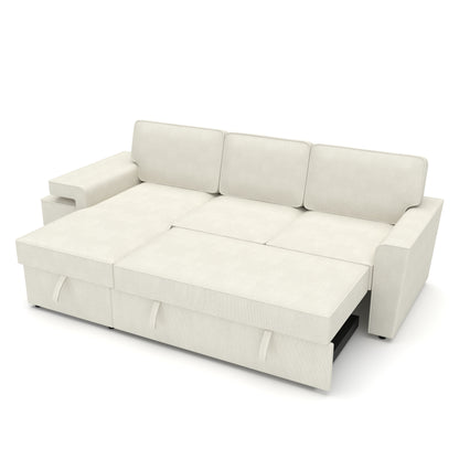 Corner sofa bed Everly DF-019CSB reversible - Cream