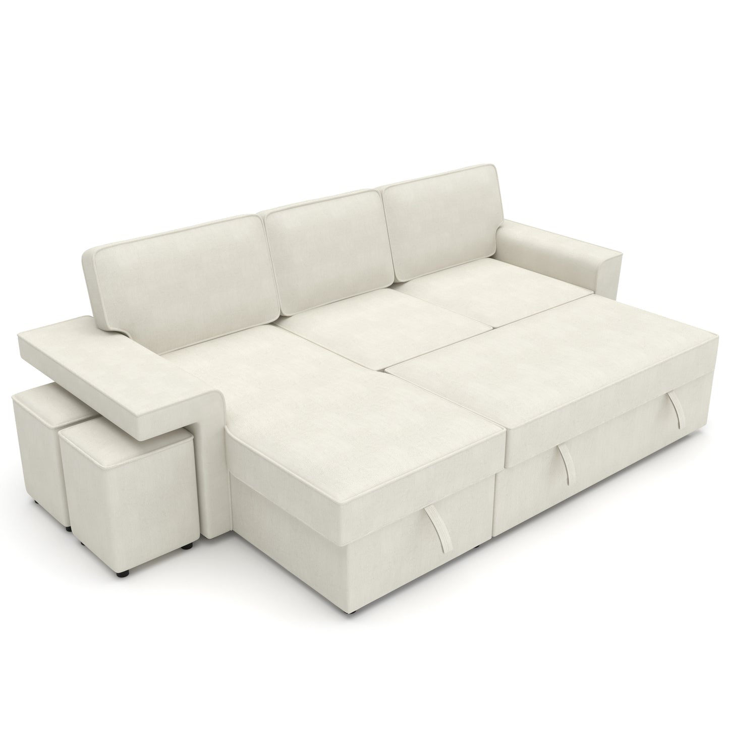 Corner sofa bed Everly DF-019CSB reversible - Cream