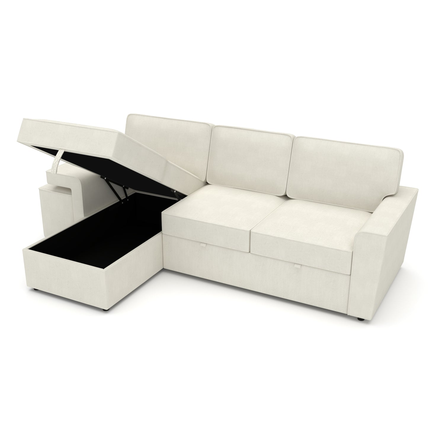 Corner sofa bed Everly DF-019CSB reversible - Cream