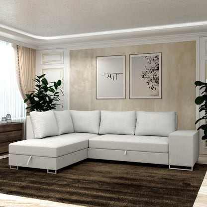 Corner sofa bed Martha DF-023CSBL left-hand - Cream