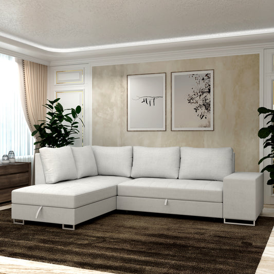 Corner sofa bed Martha DF-023CSBL left-hand - Cream