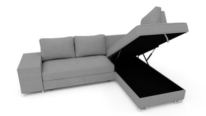 Corner sofa bed Martha DF-023CSBR right-hand - Grey