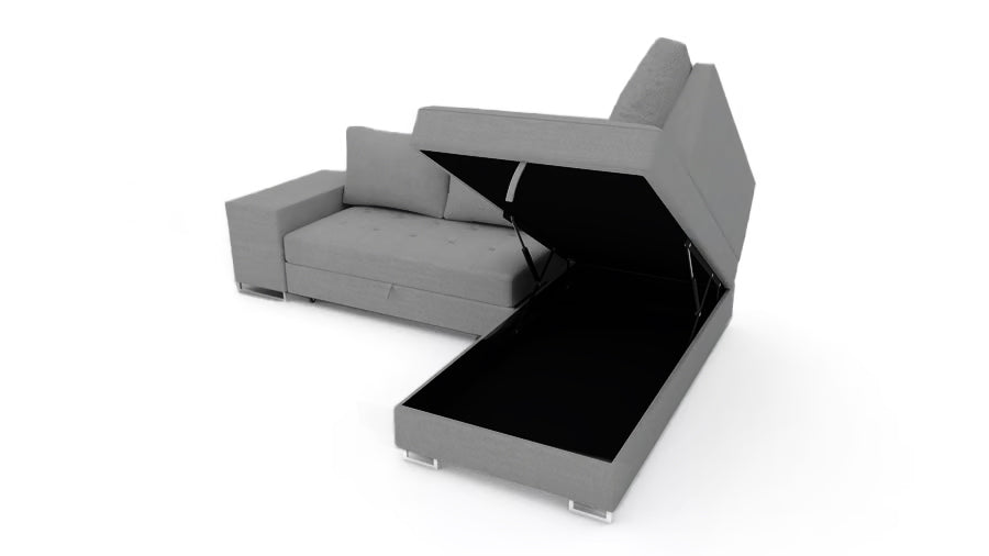 Corner sofa bed Martha DF-023CSBR right-hand - Grey