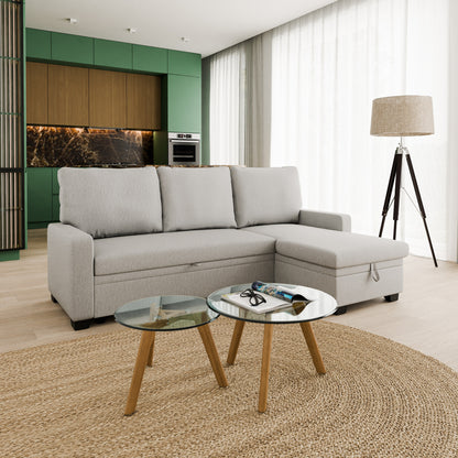 Corner sofa bed Susanne DF-017CSB reversible - Grey
