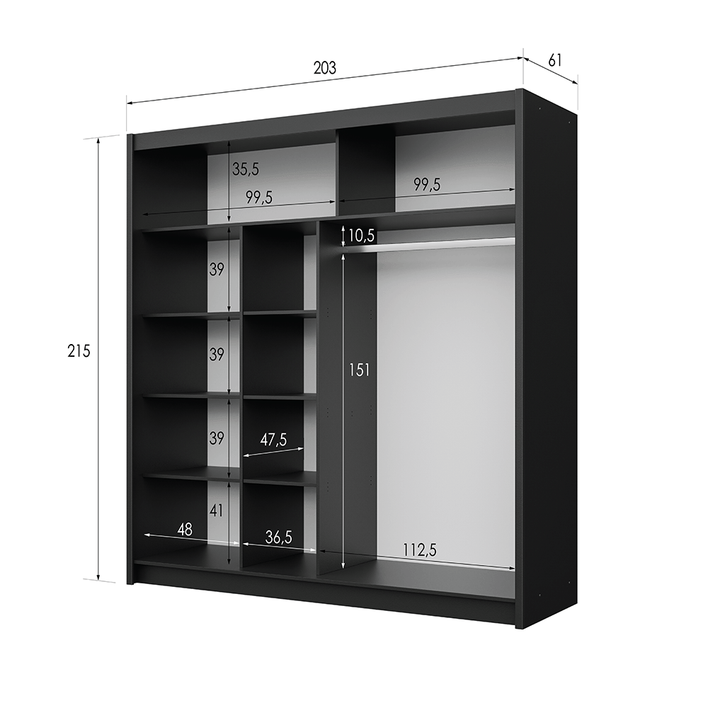Wardrobe VISTA 203 Black