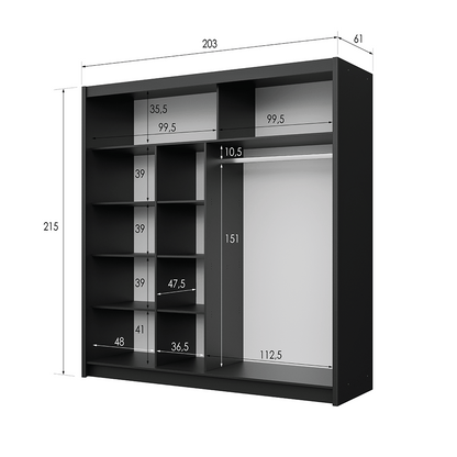 Wardrobe VISTA 203 Black