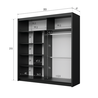 Wardrobe VISTA 203 Black
