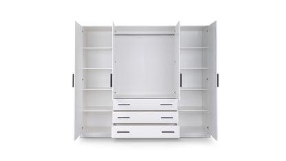 Wardrobe BALI 240 White + Mirror
