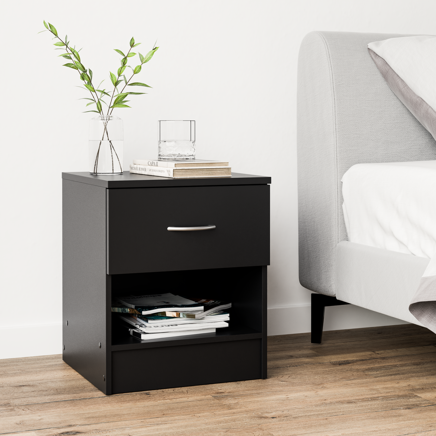 Bedside table Essential DF-BR100BST-1D - black