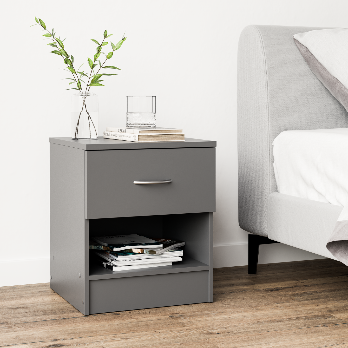 Bedside table Essential DF-BR100BST-1D - grey