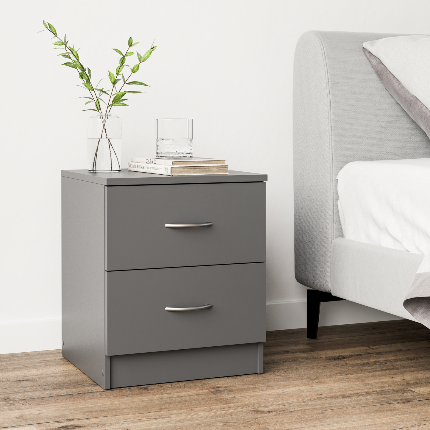 Bedside table Essential DF-BR101BST-2D - grey