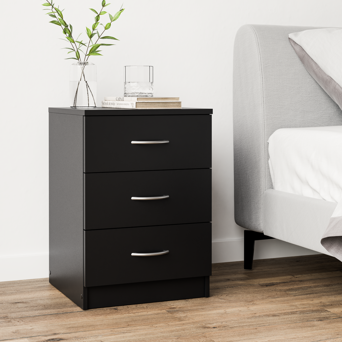 Bedside table Essential DF-BR102BST-3D - black