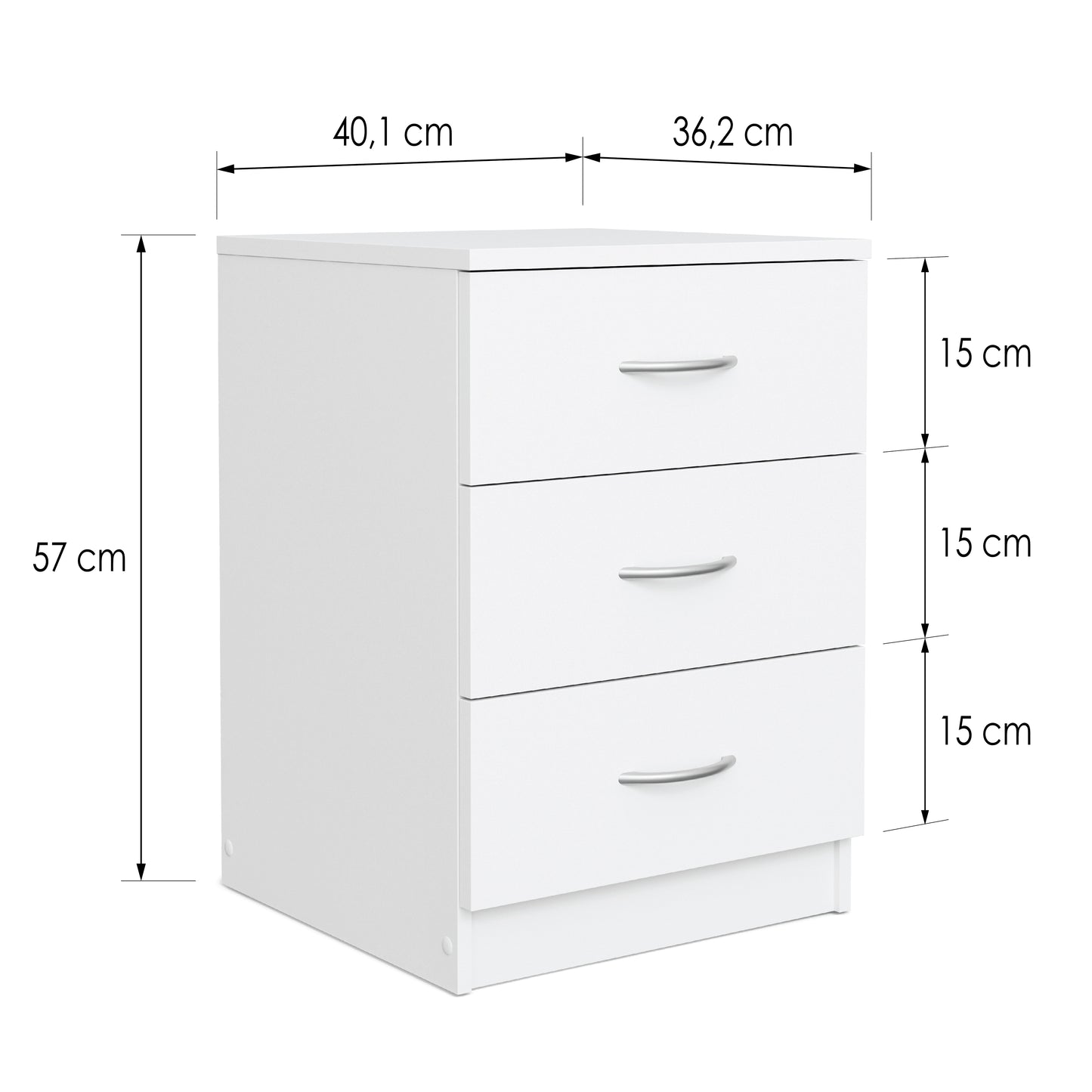 Bedside table Essential DF-BR102BST-3D - grey
