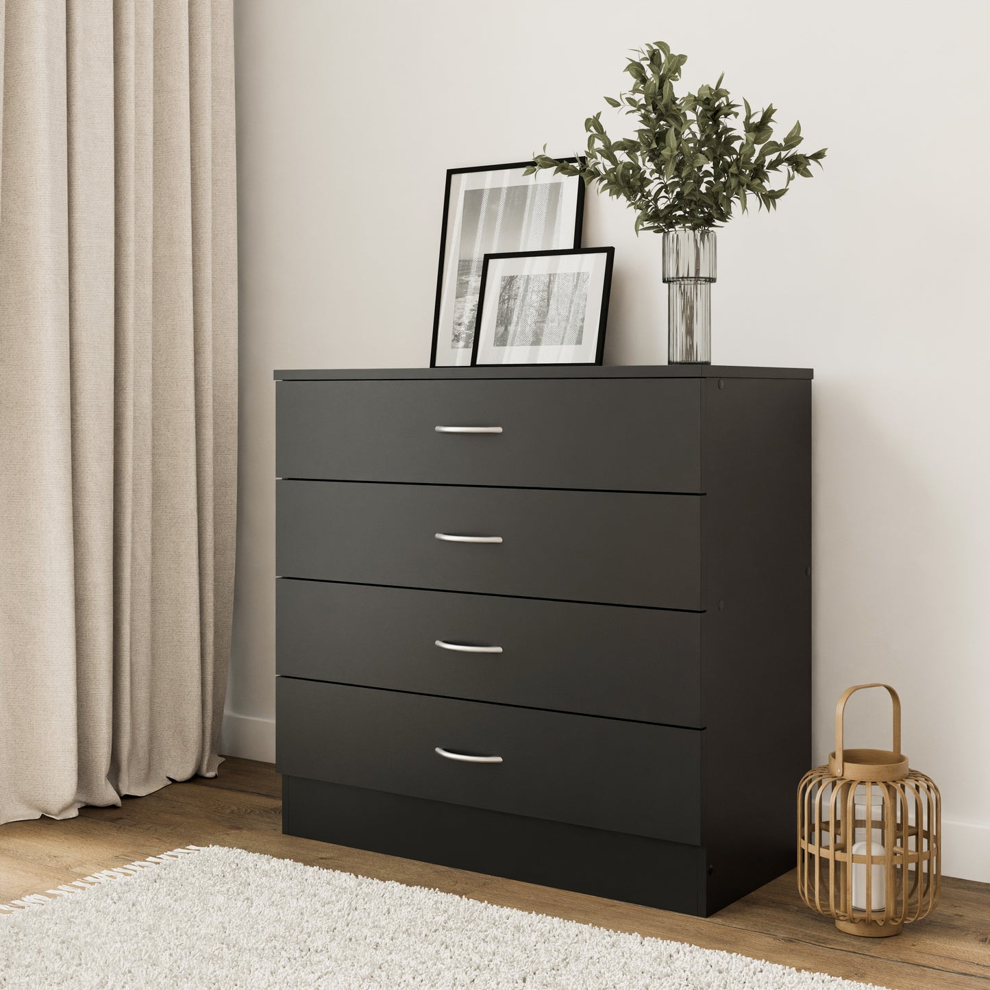 Chest of drawers Essential DF-BR103CD-4D - black