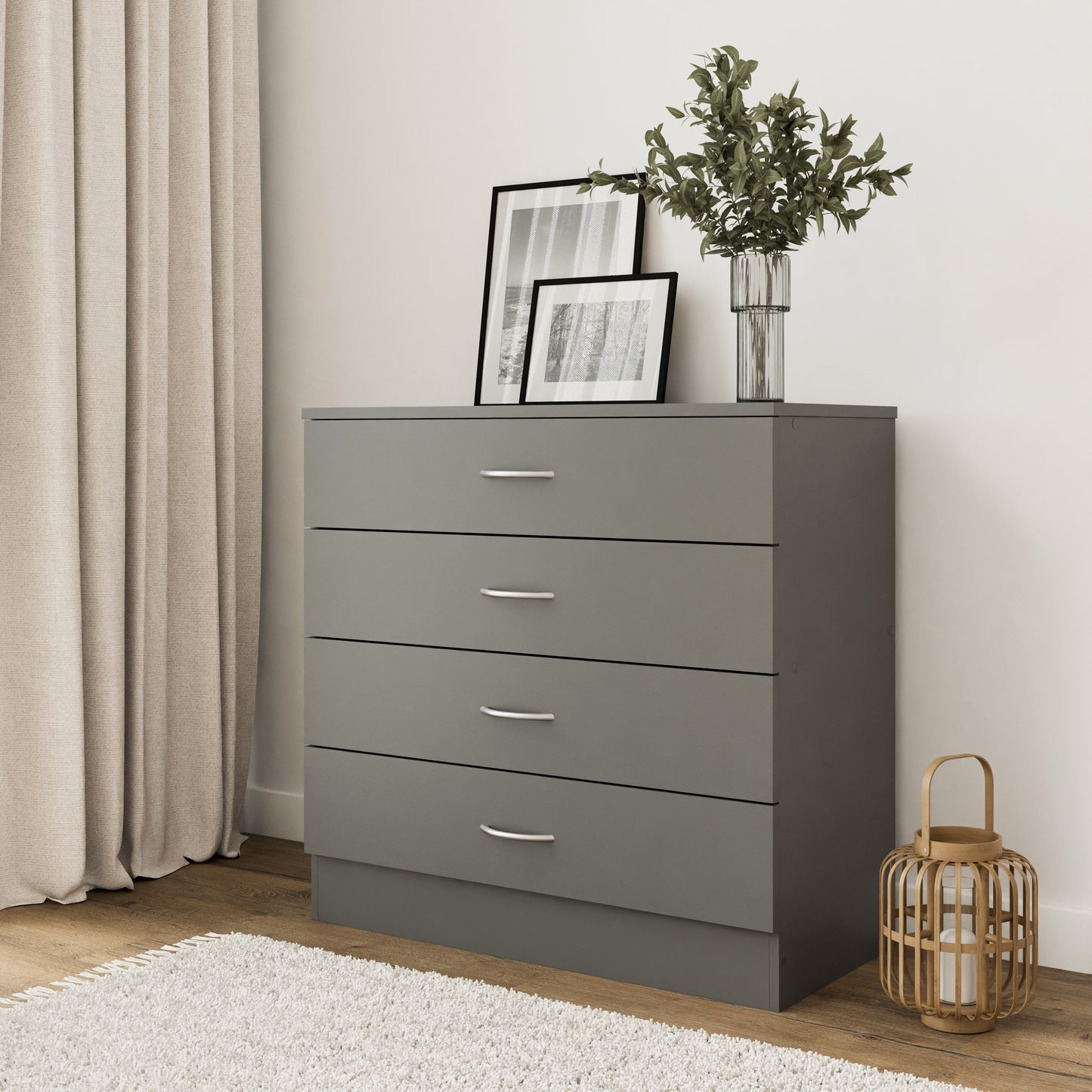 Chest of drawers Essential DF-BR103CD-4D - grey