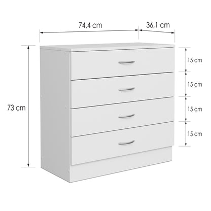 Chest of drawers Essential DF-BR103CD-4D - white