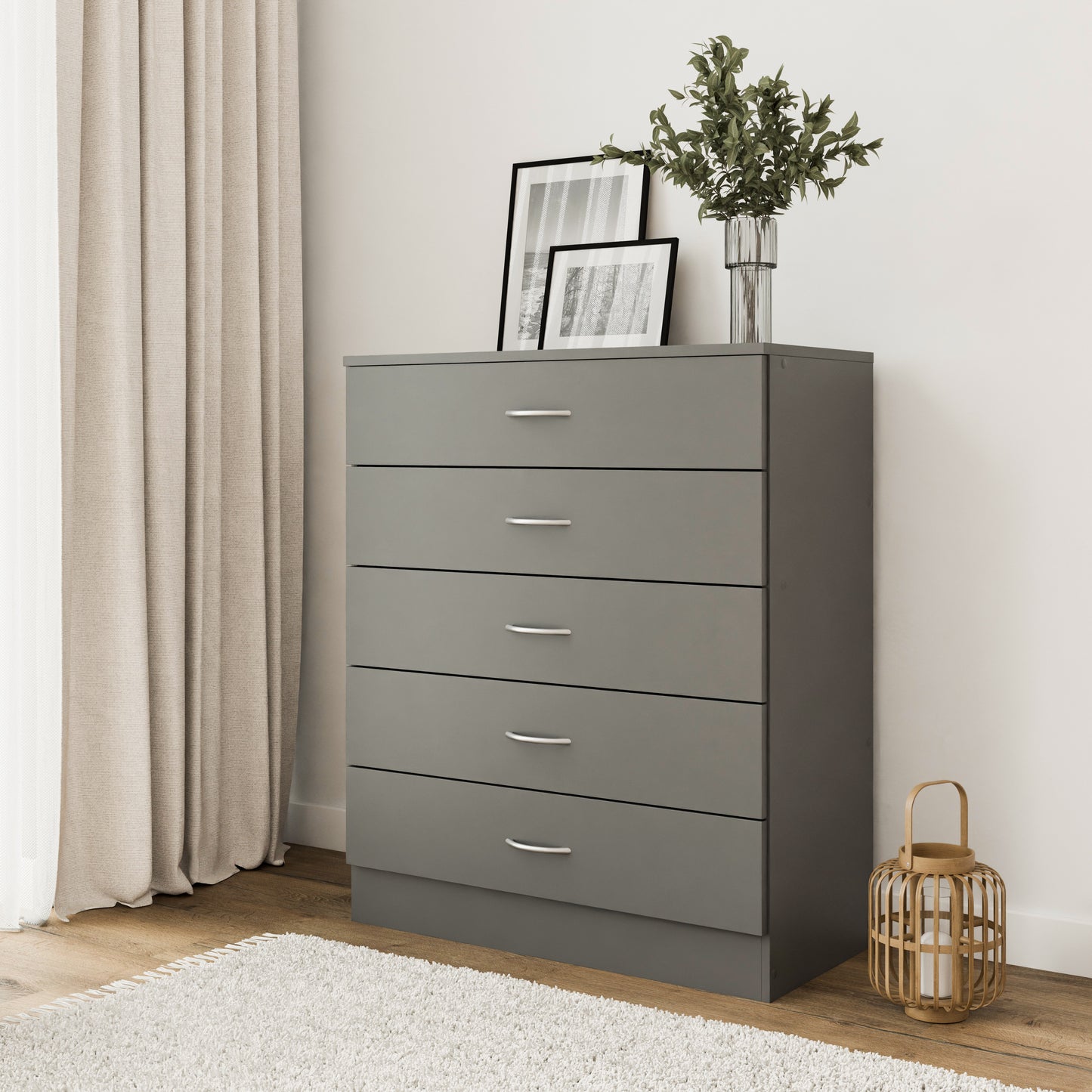 Chest of drawers Essential DF-BR104CD-5D - grey