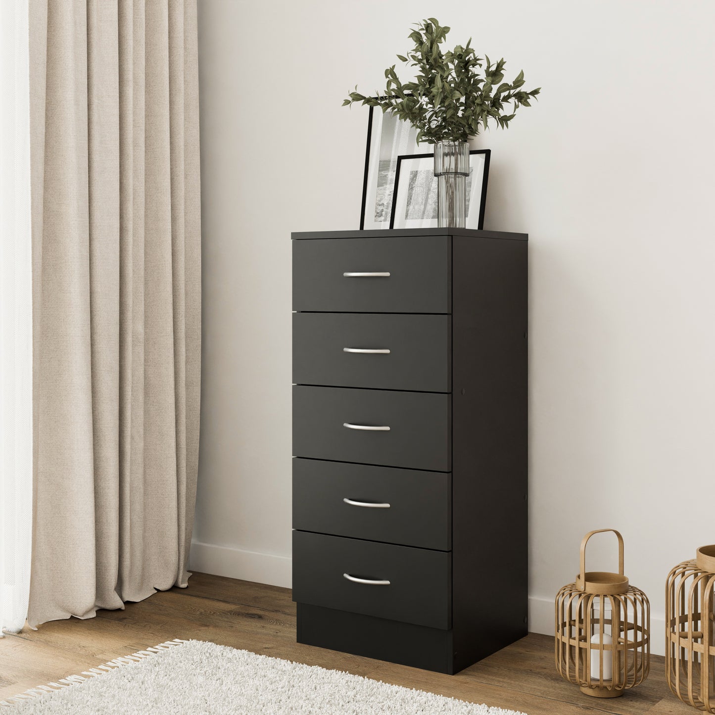 Chest of drawers Essential DF-BR105CD-5D - black