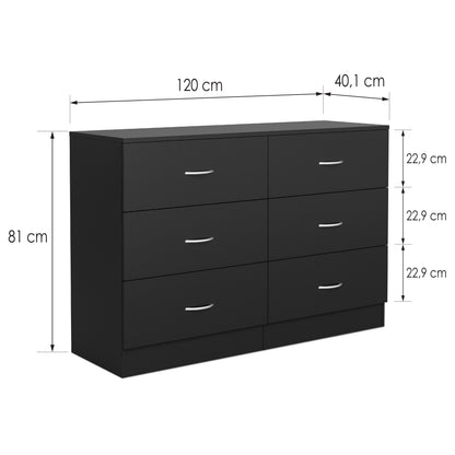 Chest of drawers Essential DF-BR106CD-6D - black