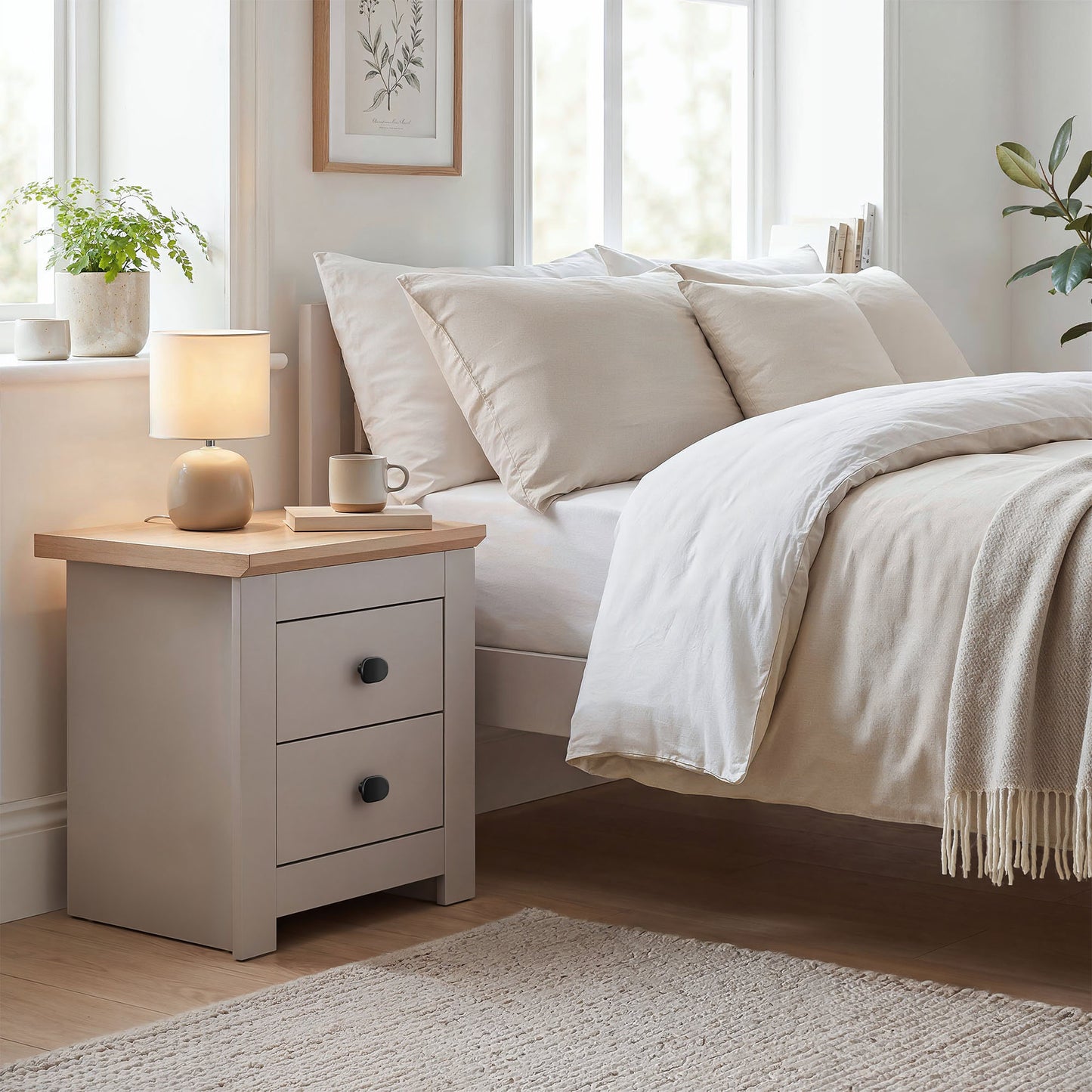 Bedside Table Milford DF-CF200BST-2D - Cashmere