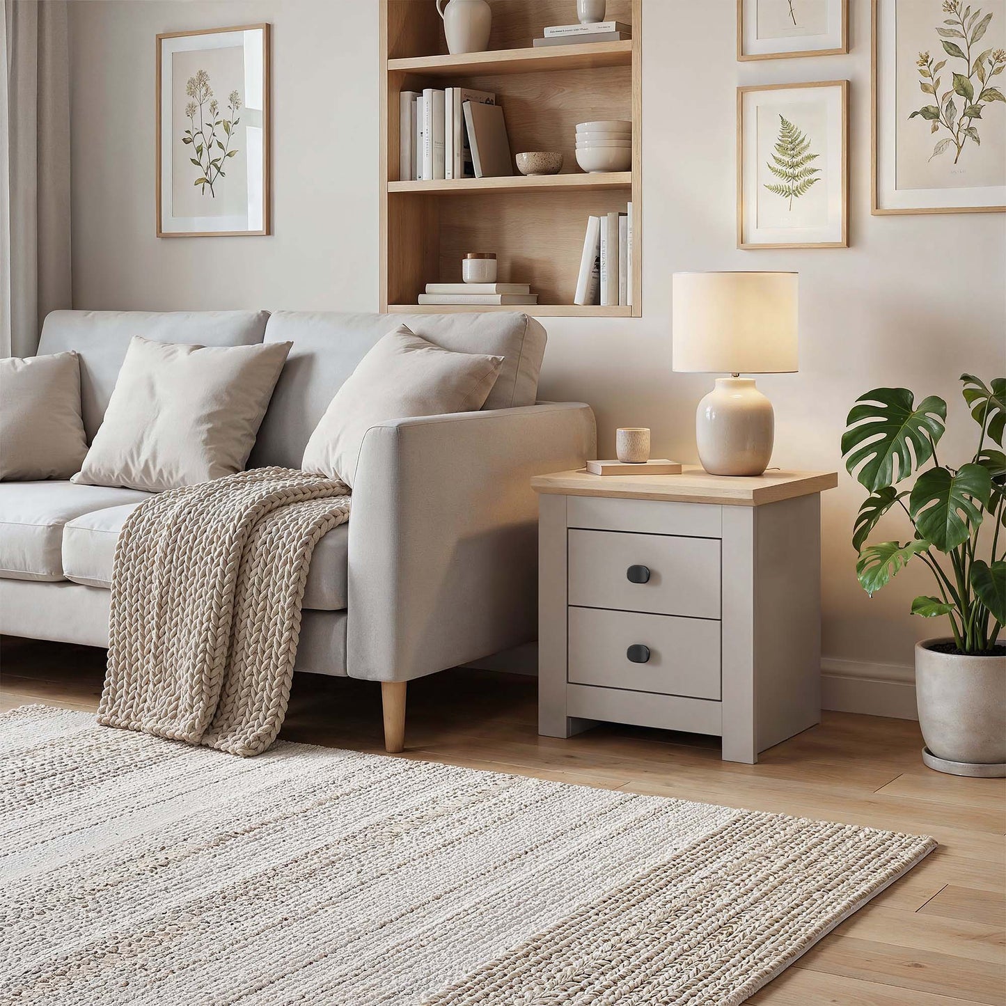 Bedside Table Milford DF-CF200BST-2D - Cashmere
