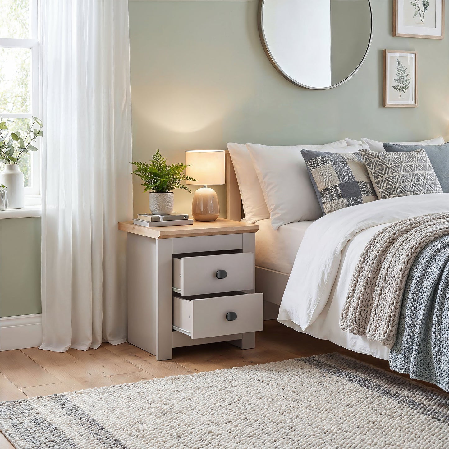 Bedside Table Milford DF-CF200BST-2D - Cashmere