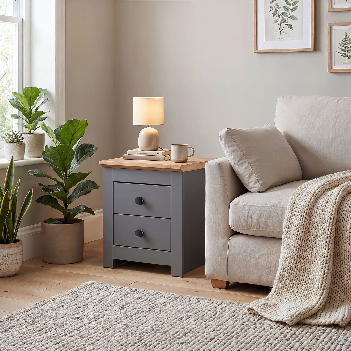 Bedside Table Milford DF-CF200BST-2D - Graphite