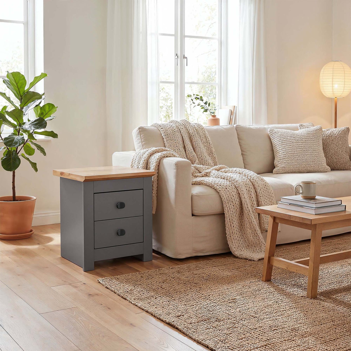 Bedside Table Milford DF-CF200BST-2D - Graphite