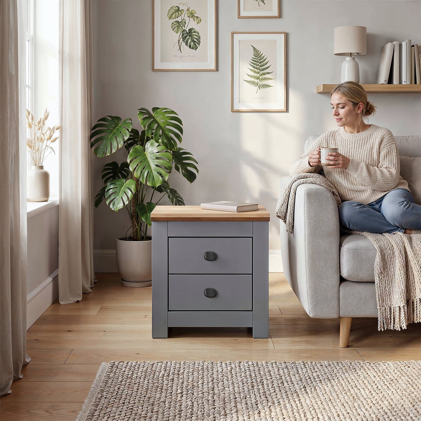 Bedside Table Milford DF-CF200BST-2D - Graphite