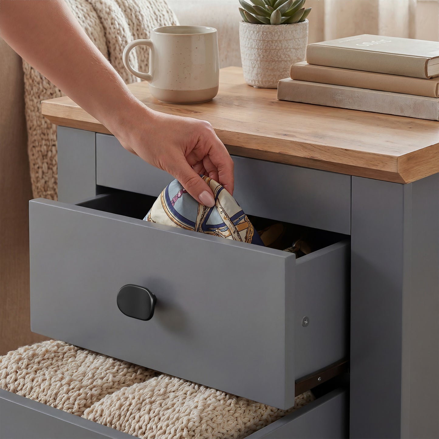 Bedside Table Milford DF-CF200BST-2D - Graphite