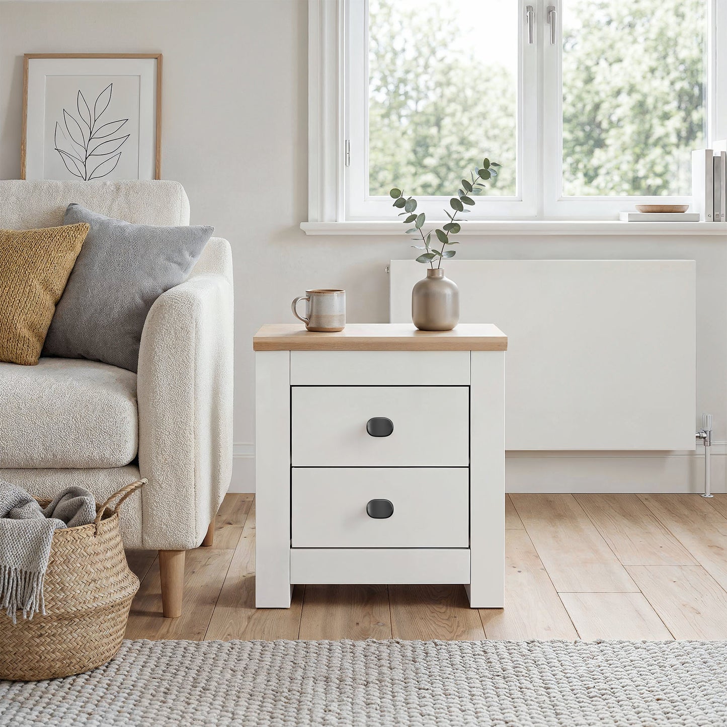 Bedside Table Milford DF-CF200BST-2D - White