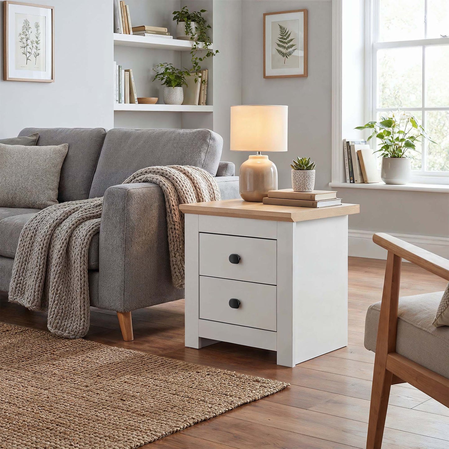 Bedside Table Milford DF-CF200BST-2D - White