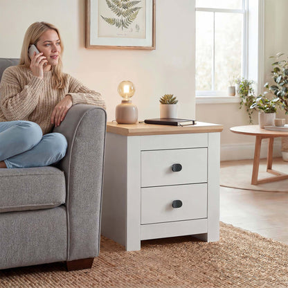 Bedside Table Milford DF-CF200BST-2D - White