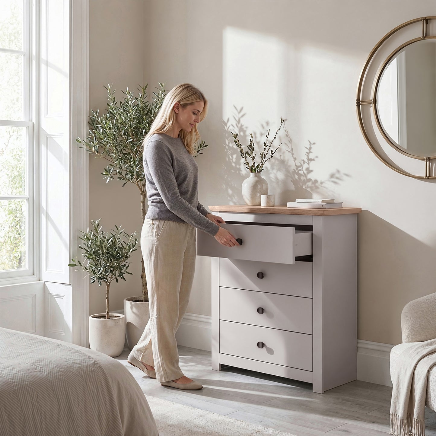 Chest of Drawers Milford DF-CF201CH-4D - Cashmere