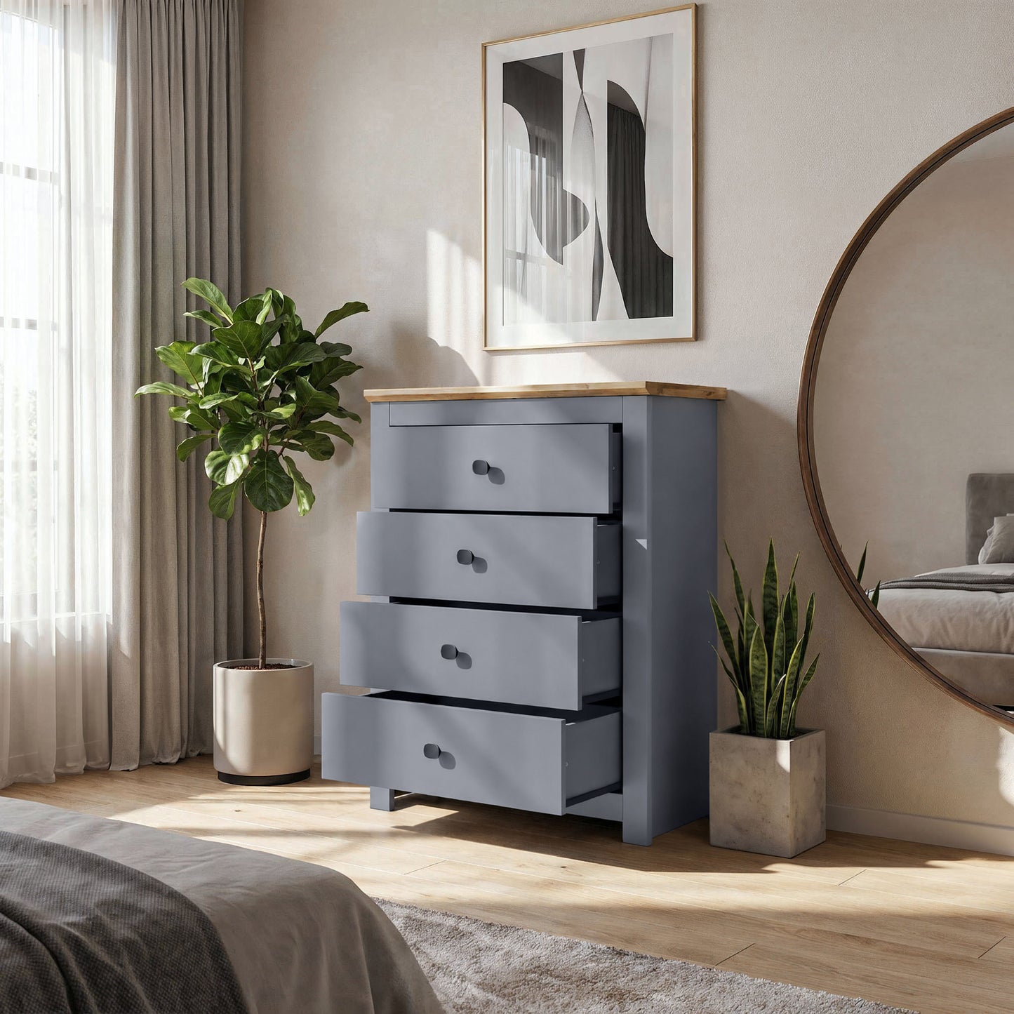 Chest of Drawers Milford DF-CF201CH-4D - Graphite