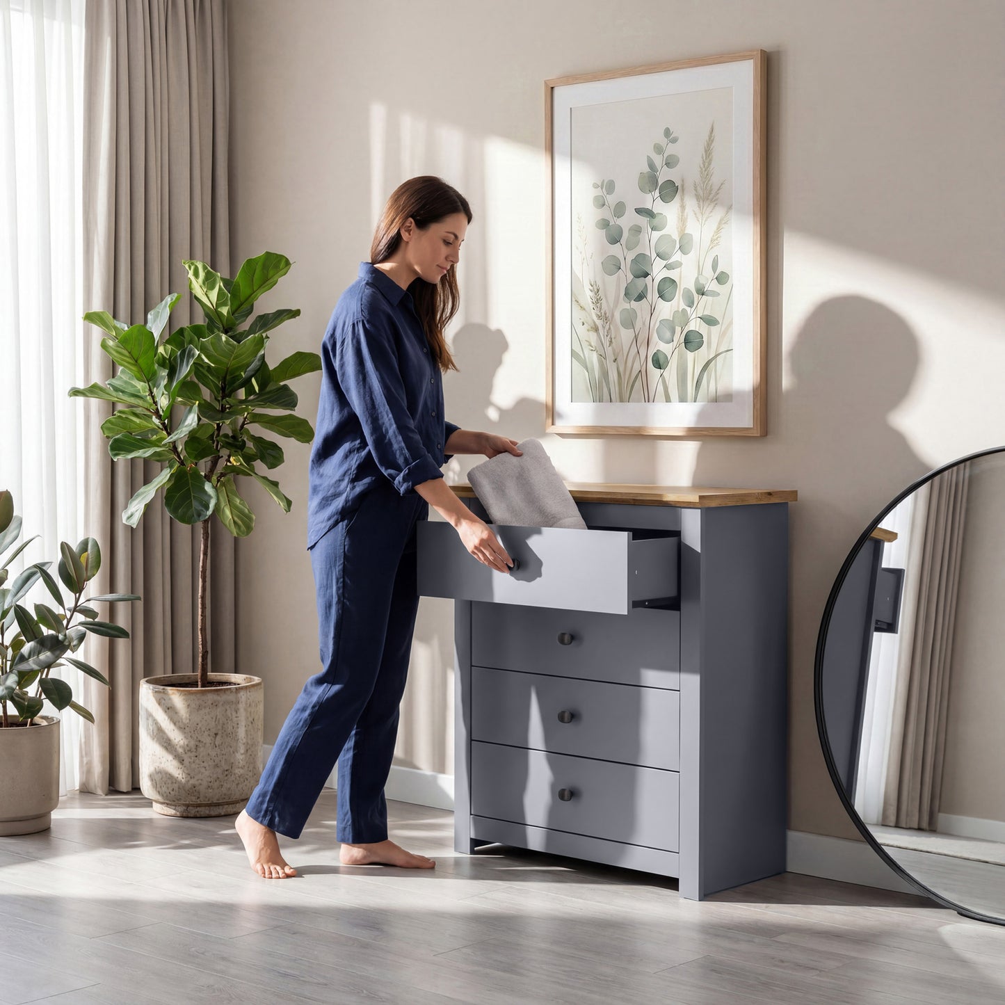 Chest of Drawers Milford DF-CF201CH-4D - Graphite