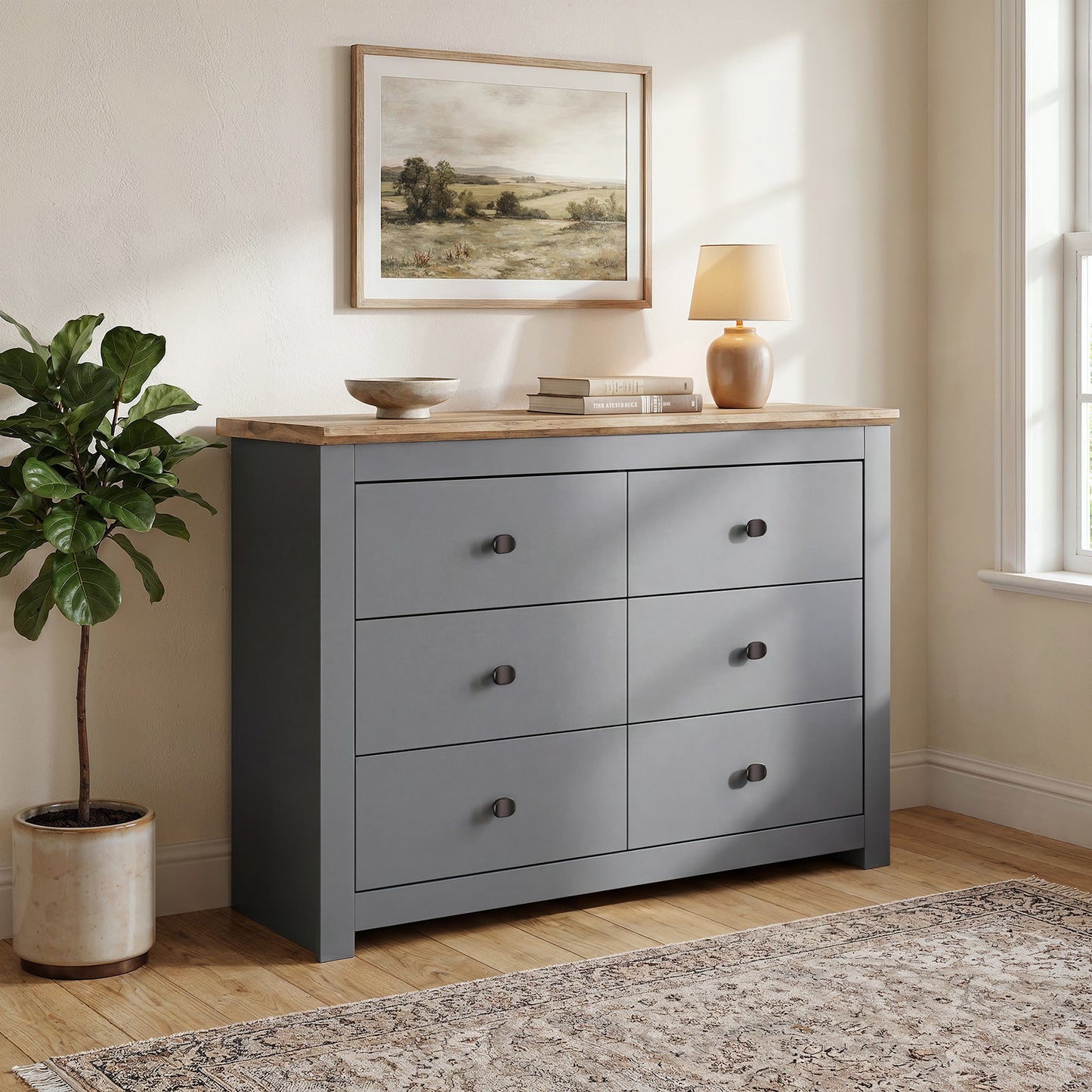 Chest of Drawers Milford DF-CF202CH-6D - Graphite