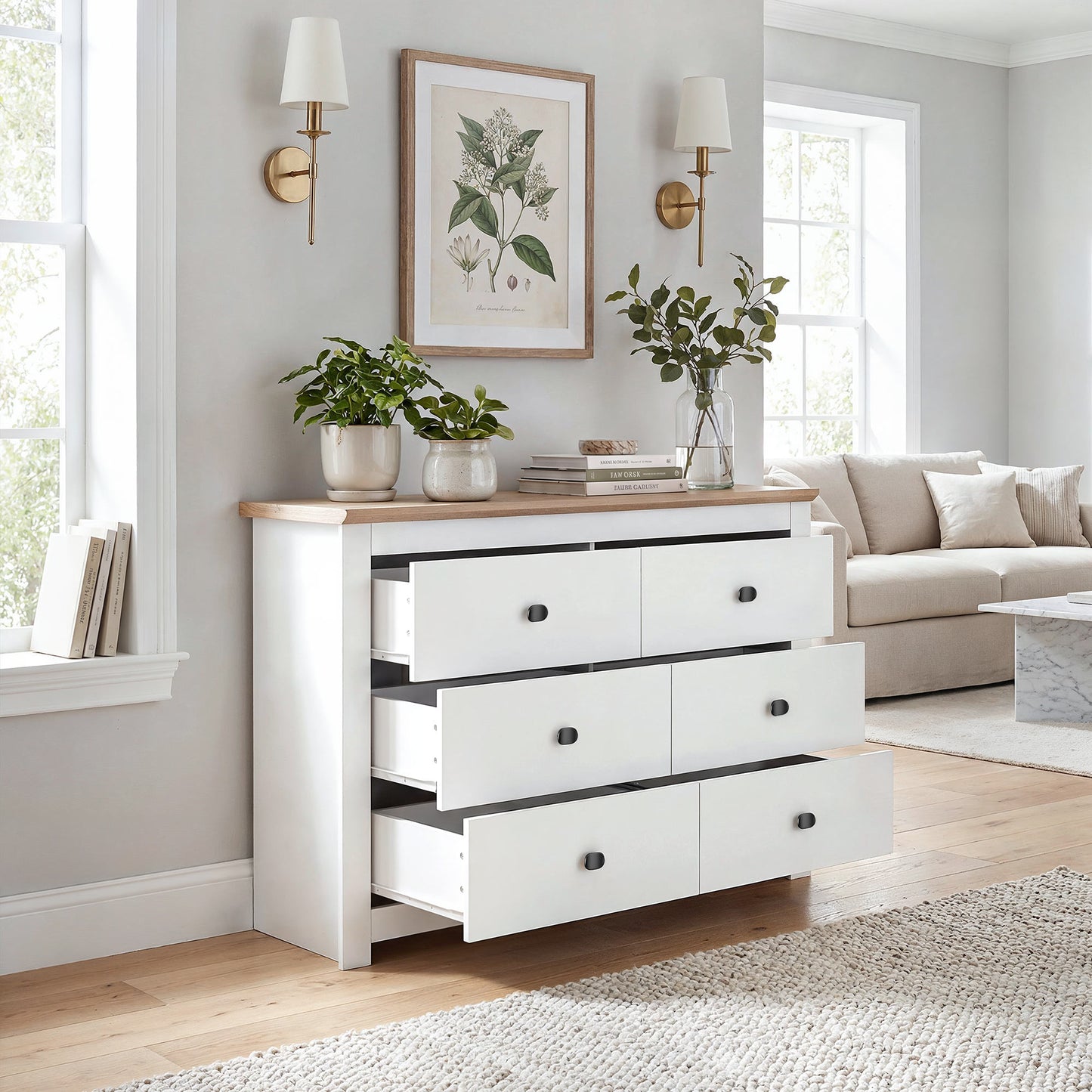 Chest of Drawers Milford DF-CF202CH-6D - White