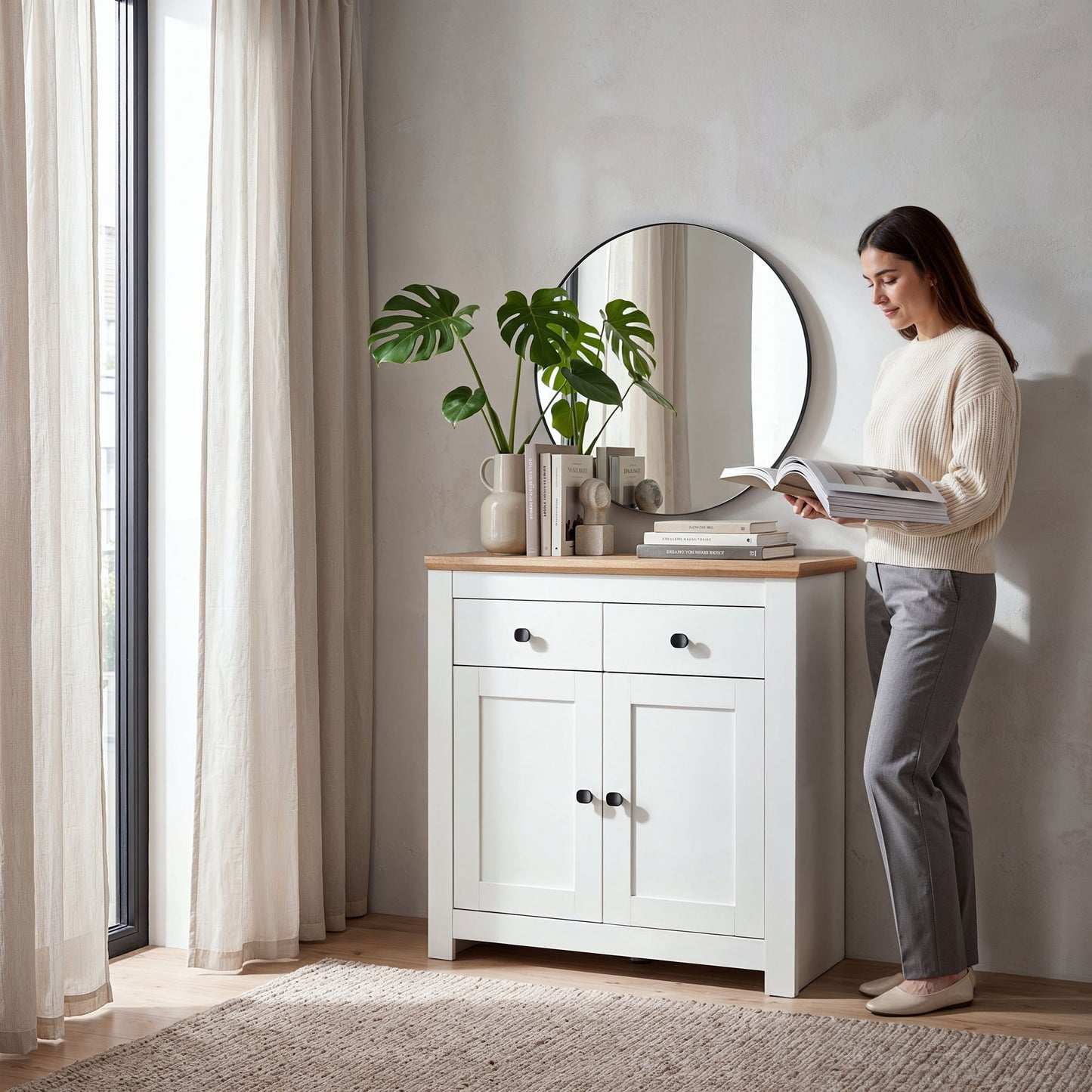 Chest of Drawers Milford DF-CF203SB-2DR2D - White