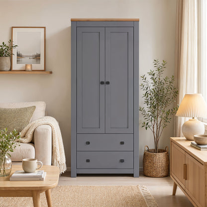 Wardrobe Milford DF-CF204WR-2DR2D-80 - Graphite