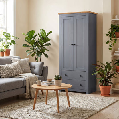 Wardrobe Milford DF-CF204WR-2DR2D-80 - Graphite