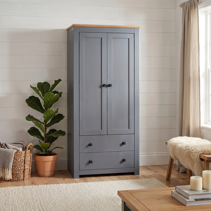 Wardrobe Milford DF-CF204WR-2DR2D-80 - Graphite