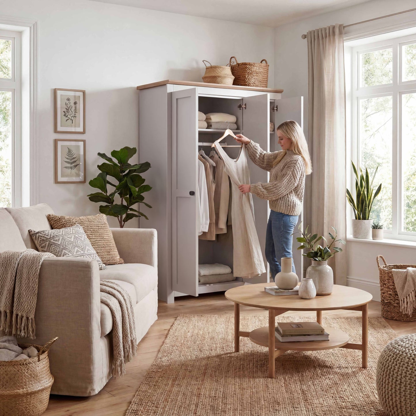 Wardrobe Milford DF-CF205WR-3DR-120 - Cashmere