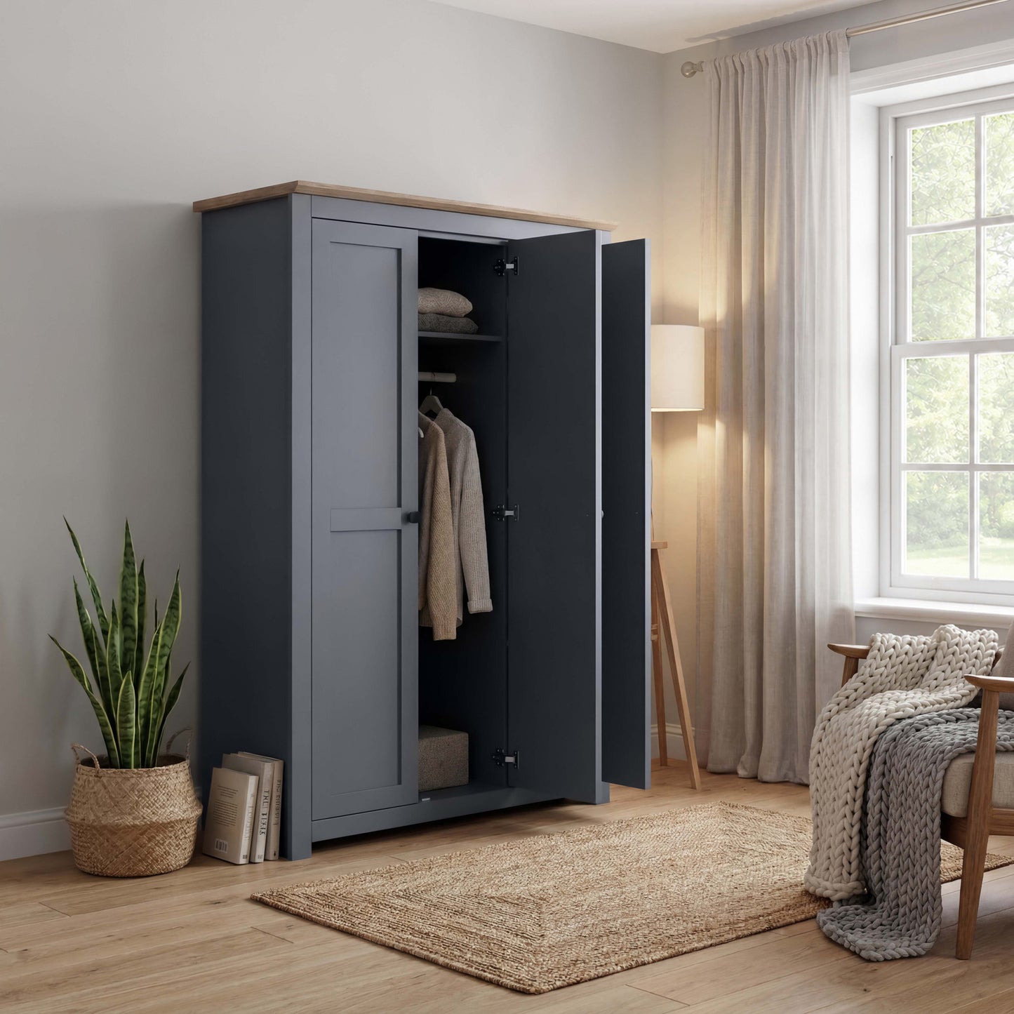 Wardrobe Milford DF-CF205WR-3DR-120 - Graphite