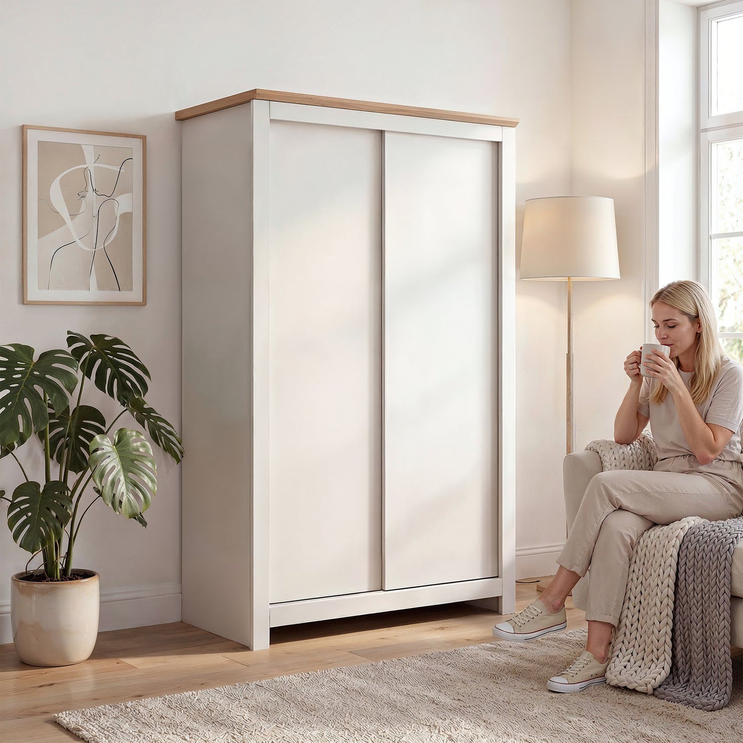 Sliding Wardrobe Milford DF-CF206SWR-2DR-120 - Cashmere