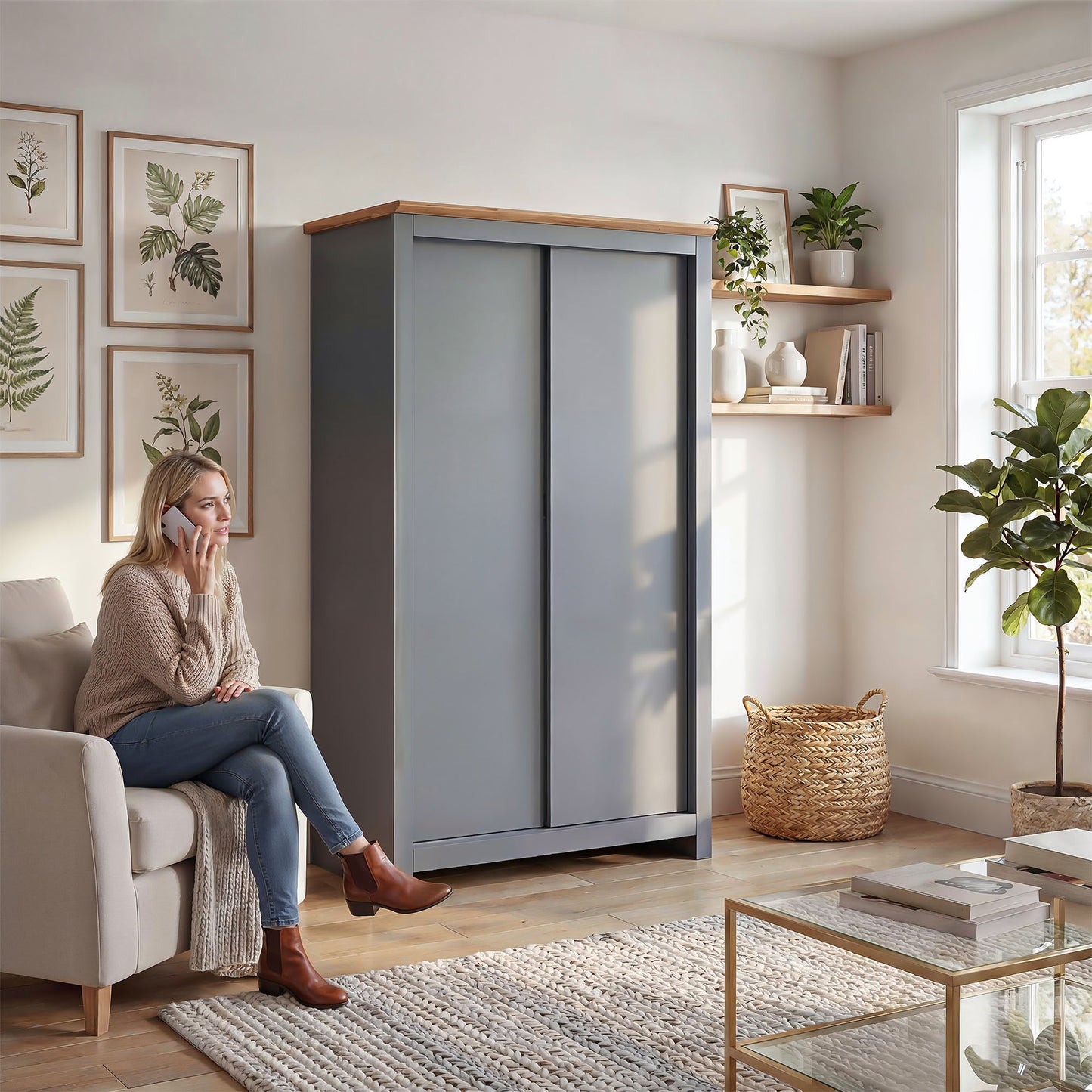 Sliding Wardrobe Milford DF-CF206SWR-2DR-120 - Graphite