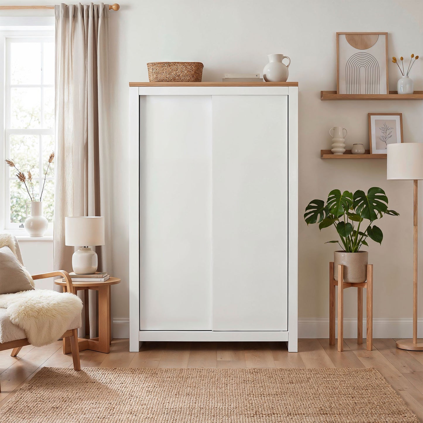 Sliding Wardrobe Milford DF-CF206SWR-2DR-120 - White