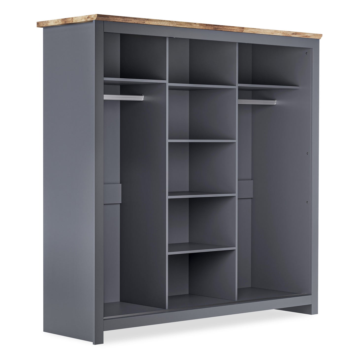 Sliding Wardrobe Milford DF-CF207SWR-3DR-180 - Graphite