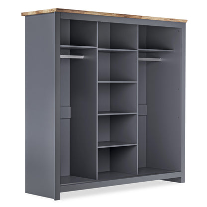Sliding Wardrobe Milford DF-CF207SWR-3DR-180 - Graphite